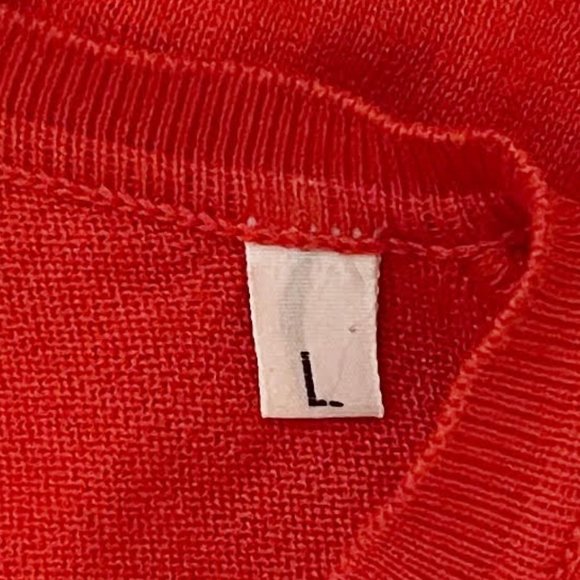 TSE Made in Italy Large Red/Orange Crewneck Sleeveless Top - Picture 6 of 7